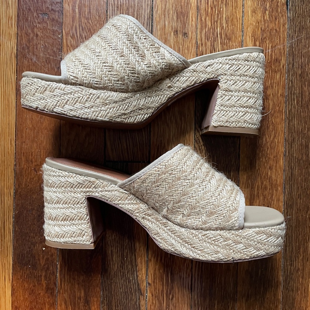 ASOS Harmony Mid Heeled Platform Mules - Picture 2 of 4